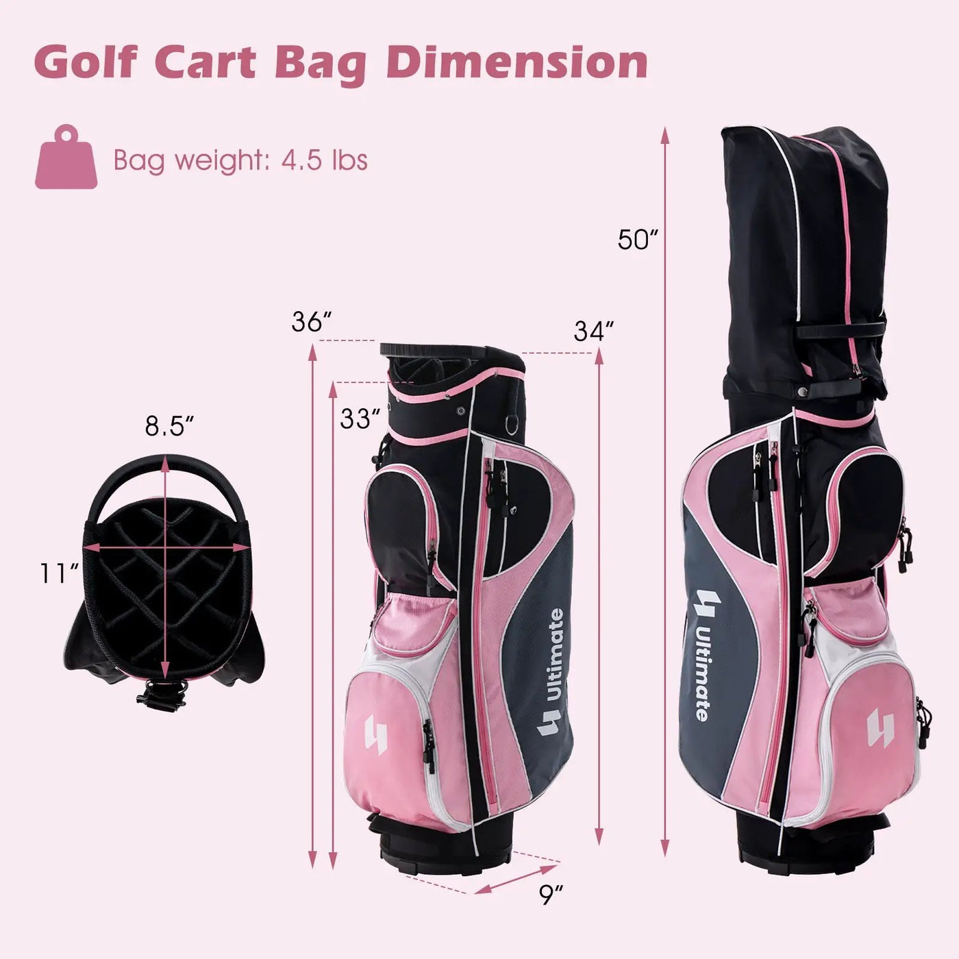 Women's Complete Golf Club Set Right Hand with Rain Hood by DirectDeals