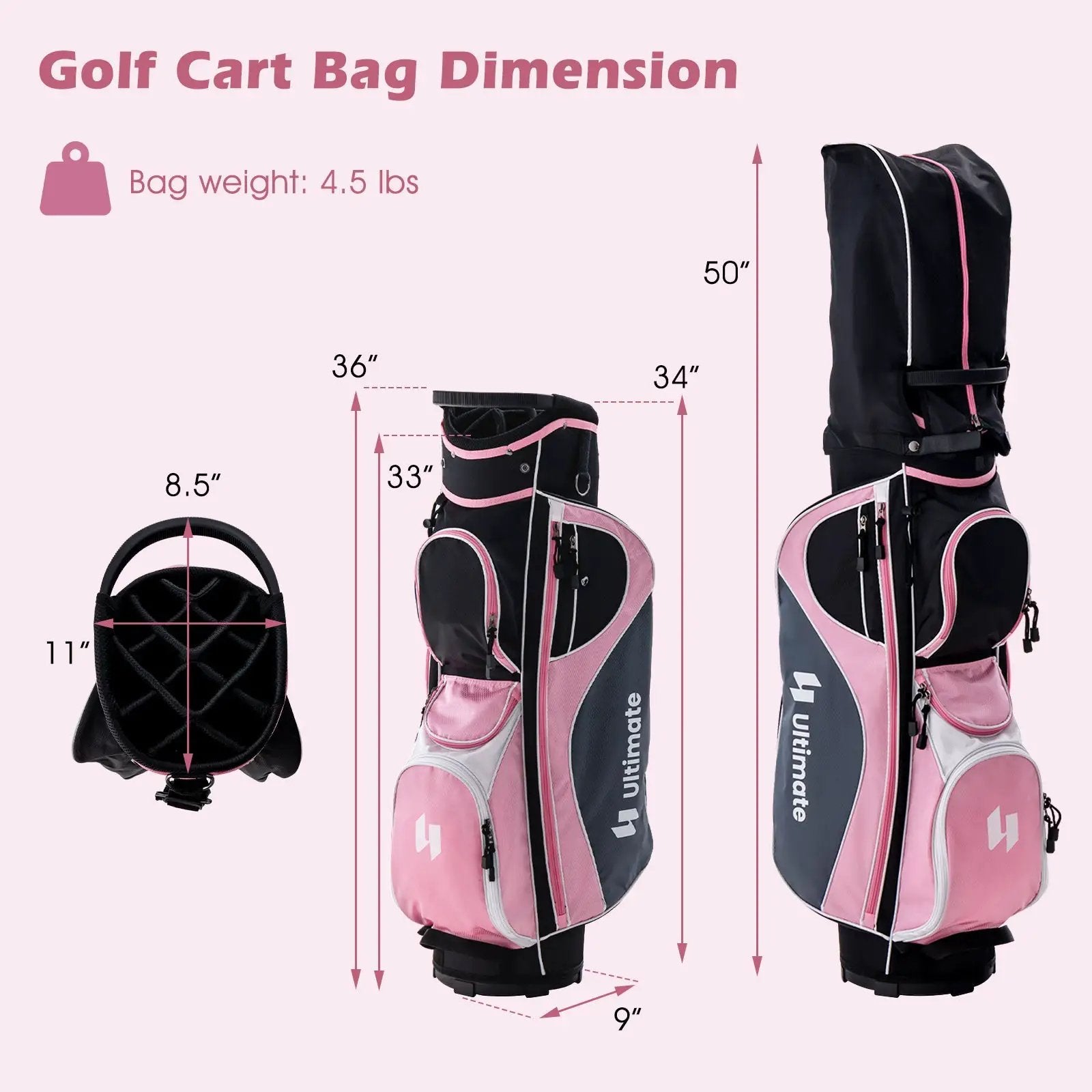 Women's Complete Golf Club Set Right Hand with Rain Hood by DirectDeals