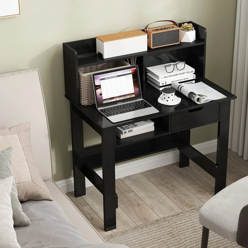 Computer Desk with Power Outlets USB Ports and Type-C-Black by DirectDeals