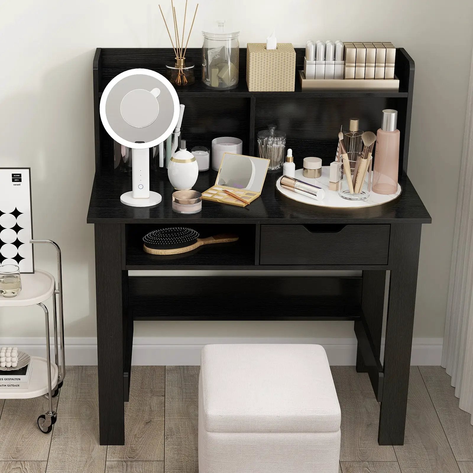 Computer Desk with Power Outlets USB Ports and Type-C-Black by DirectDeals