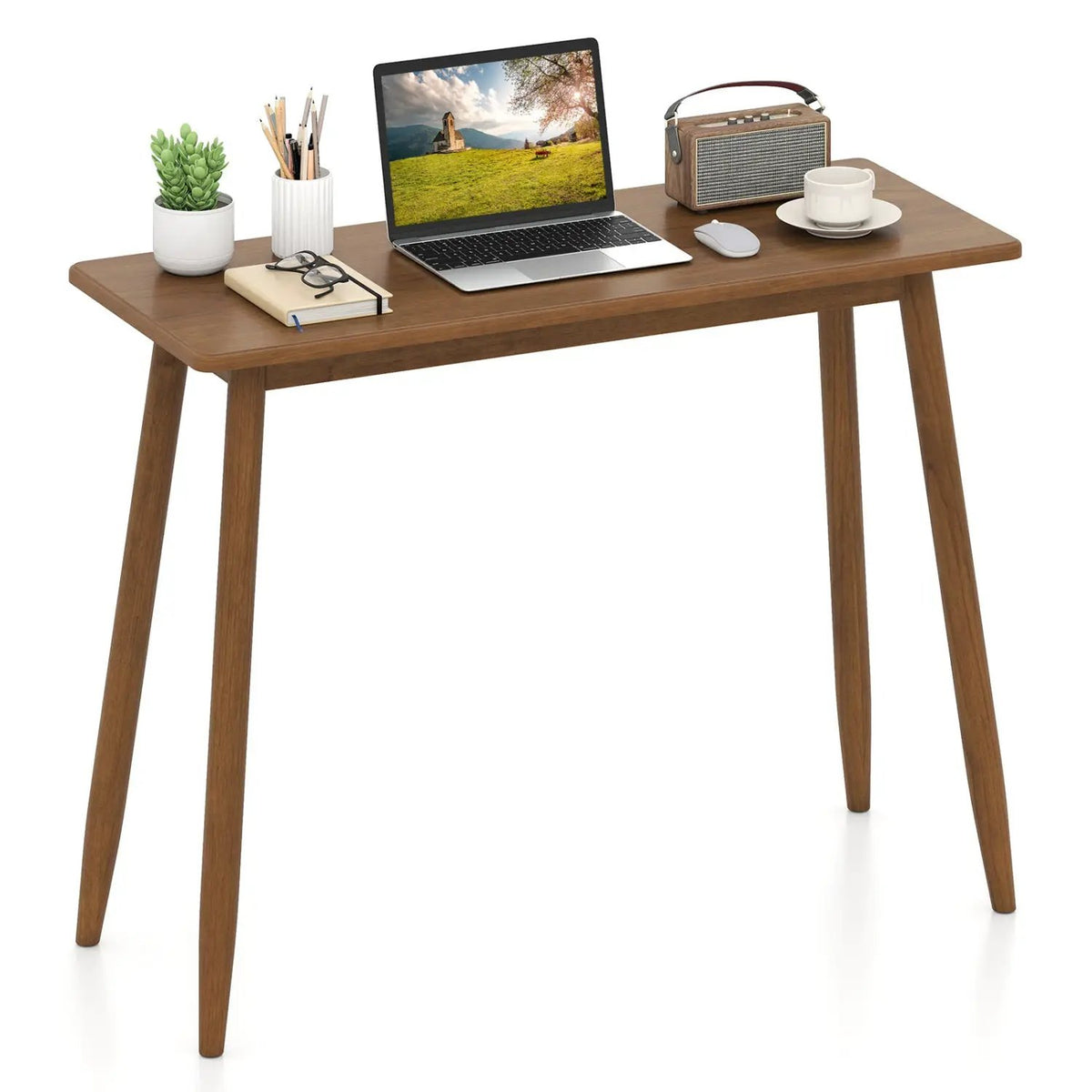Writing Desk with Rubber Wood Legs and Spacious Tabletop by DirectDeals