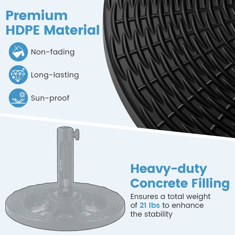 Concrete Patio Umbrella Base with Rattan Pattern for Lawn by DirectDeals