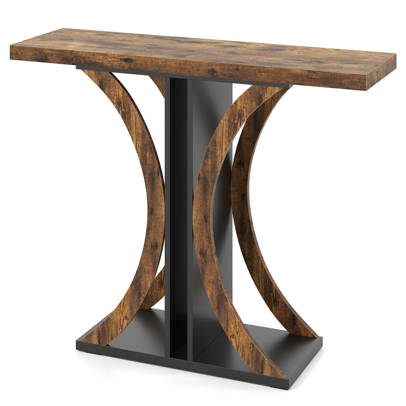 Console Table 39.5 Inch Rectangular Entryway Table with Geometric Frame by DirectDeals