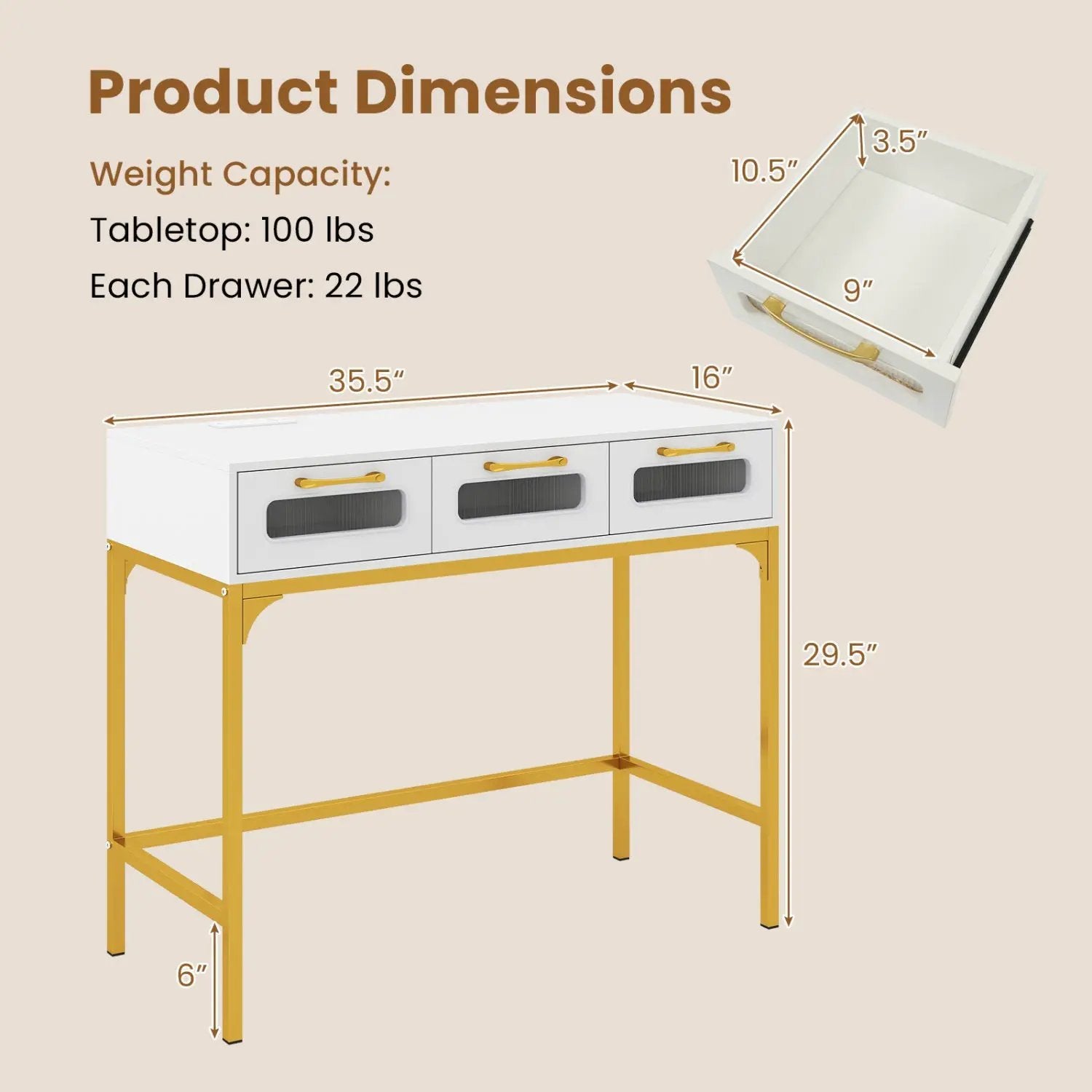 Console Table with LED Lighting and Charging Station for Living Room and Hallway by DirectDeals