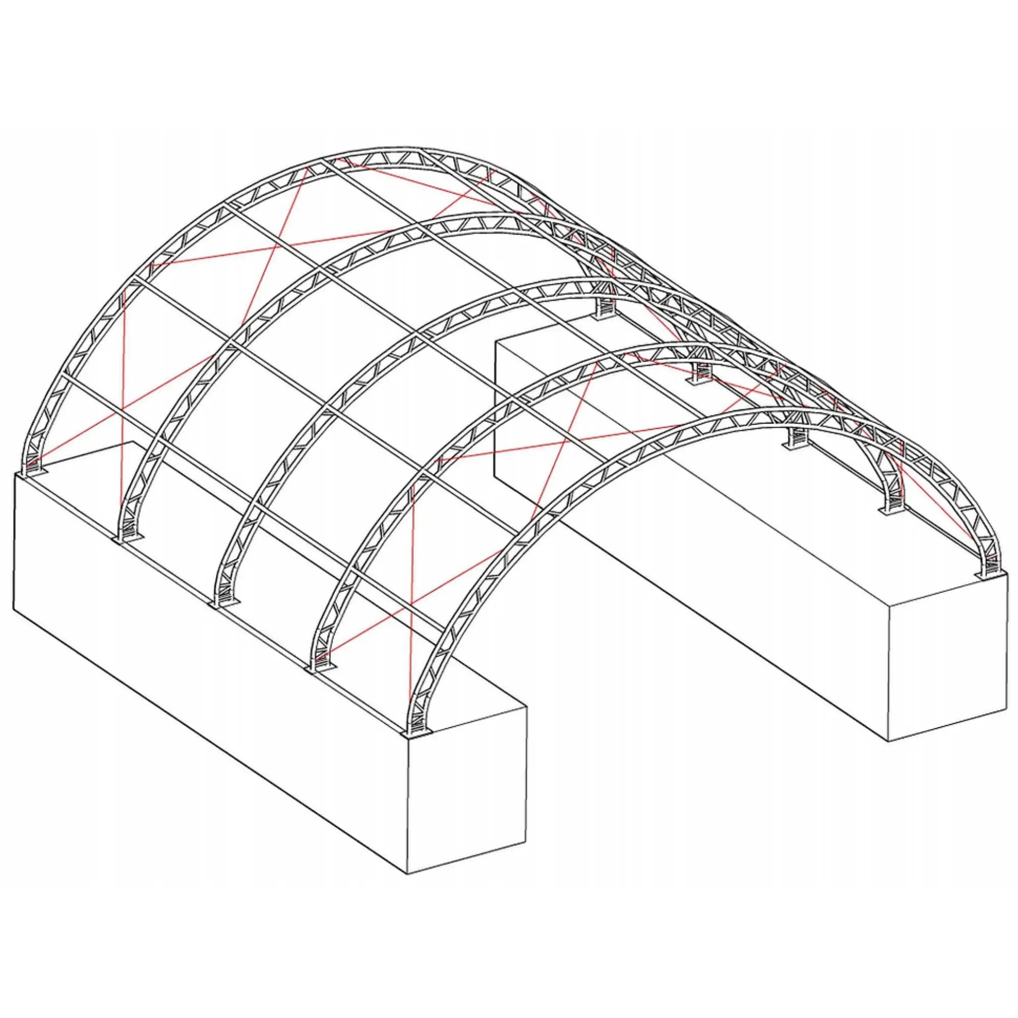 40'x40'x15' Double Truss Shipping Container Canopy Shelter by Chery Industrial