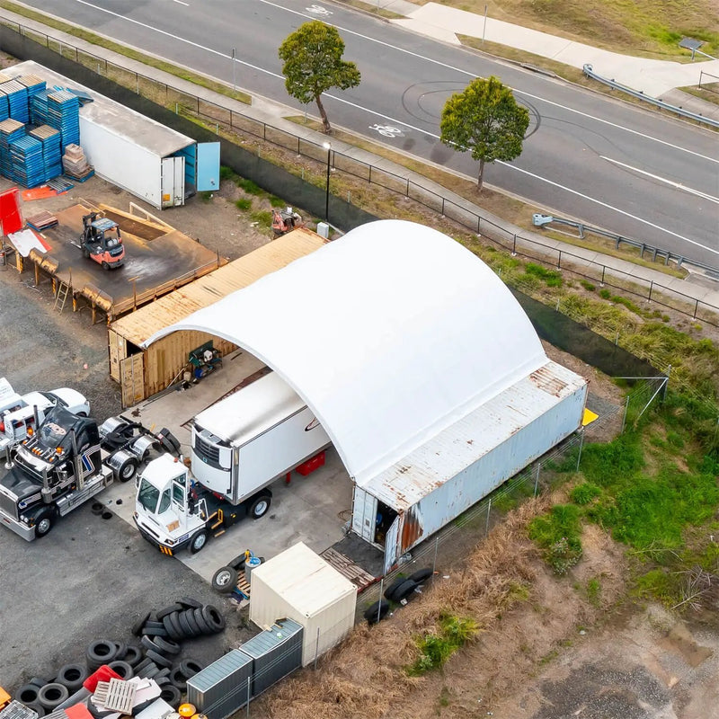 40'x40'x13' Shipping Container Canopy Shelter by Chery Industrial
