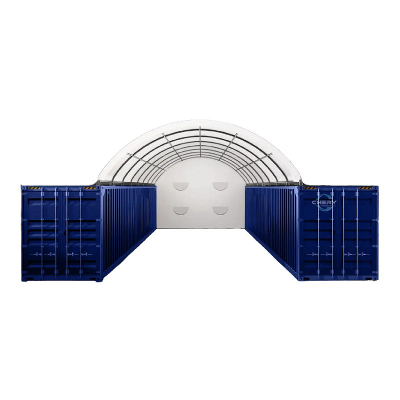 20x40 ft Container Shelter with Closed Back Panel by Chery Industrial