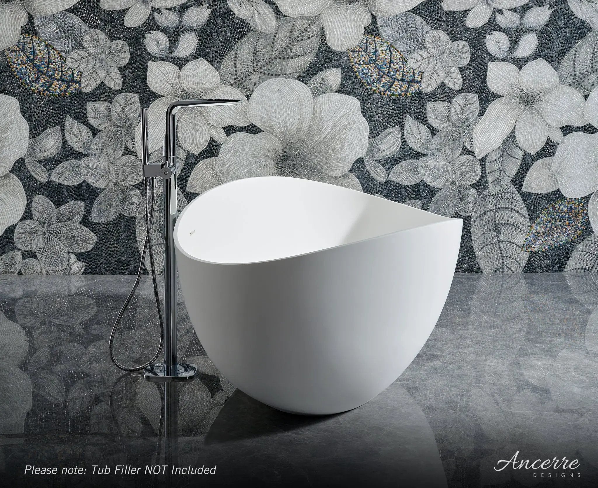 Contoure Freestanding Solid Surface Bathtub by Ancerre Designs