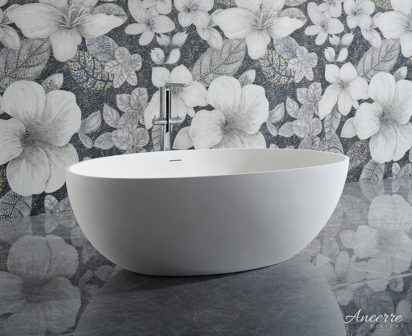 Contoure Freestanding Solid Surface Bathtub by Ancerre Designs