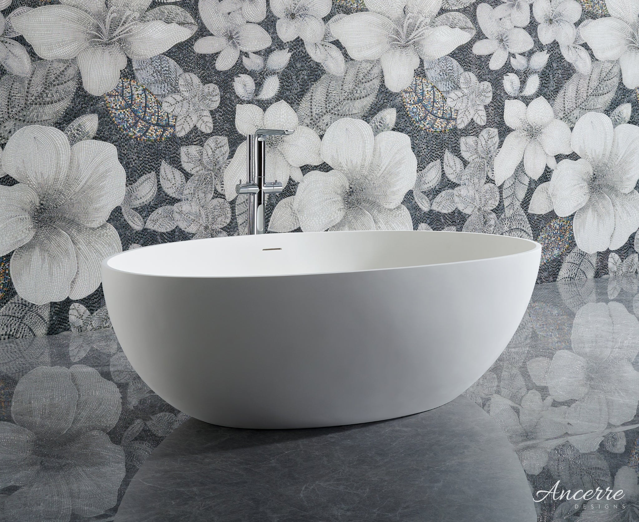 Contoure Freestanding Solid Surface Bathtub by Ancerre Designs