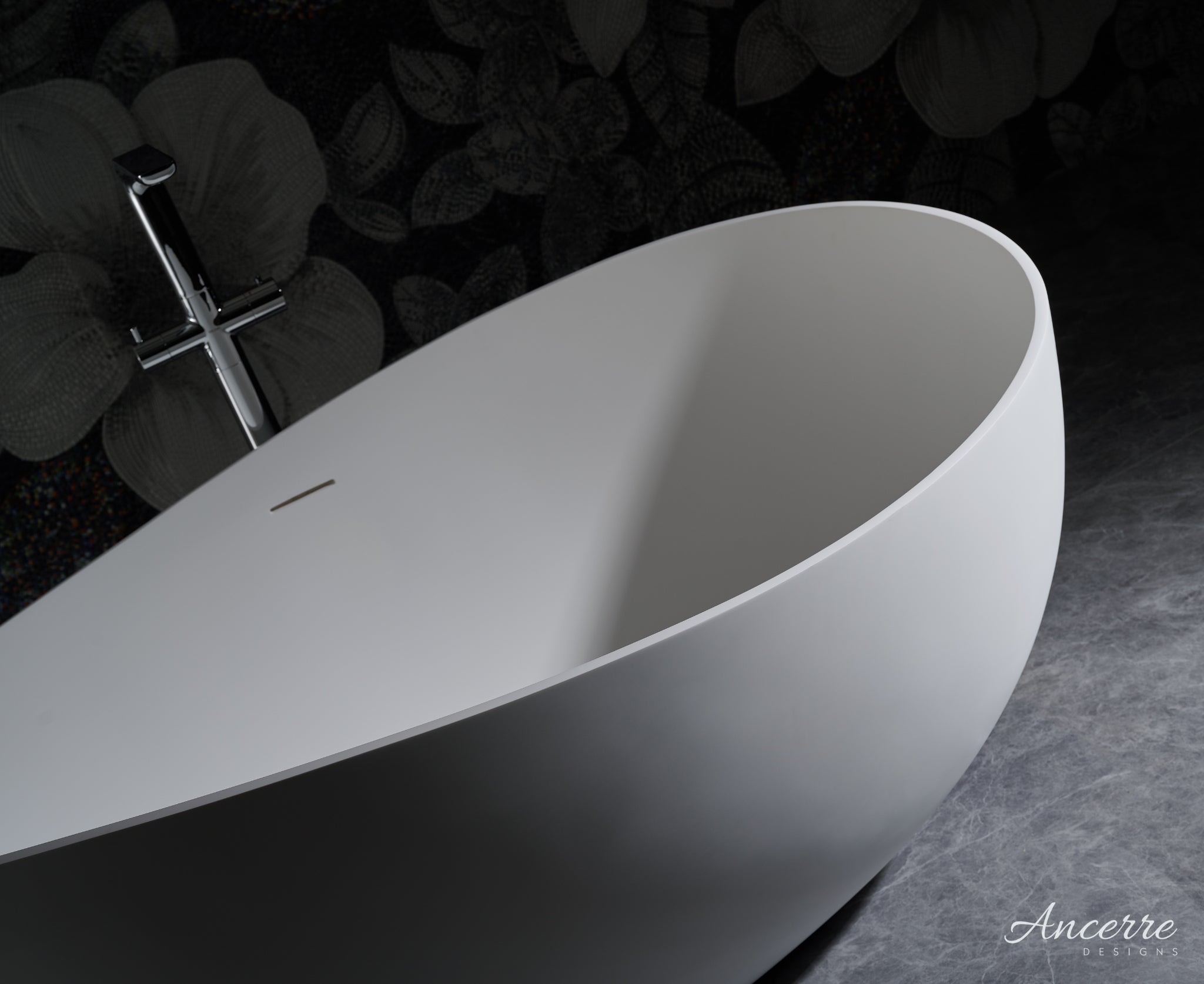 Contoure Freestanding Solid Surface Bathtub by Ancerre Designs