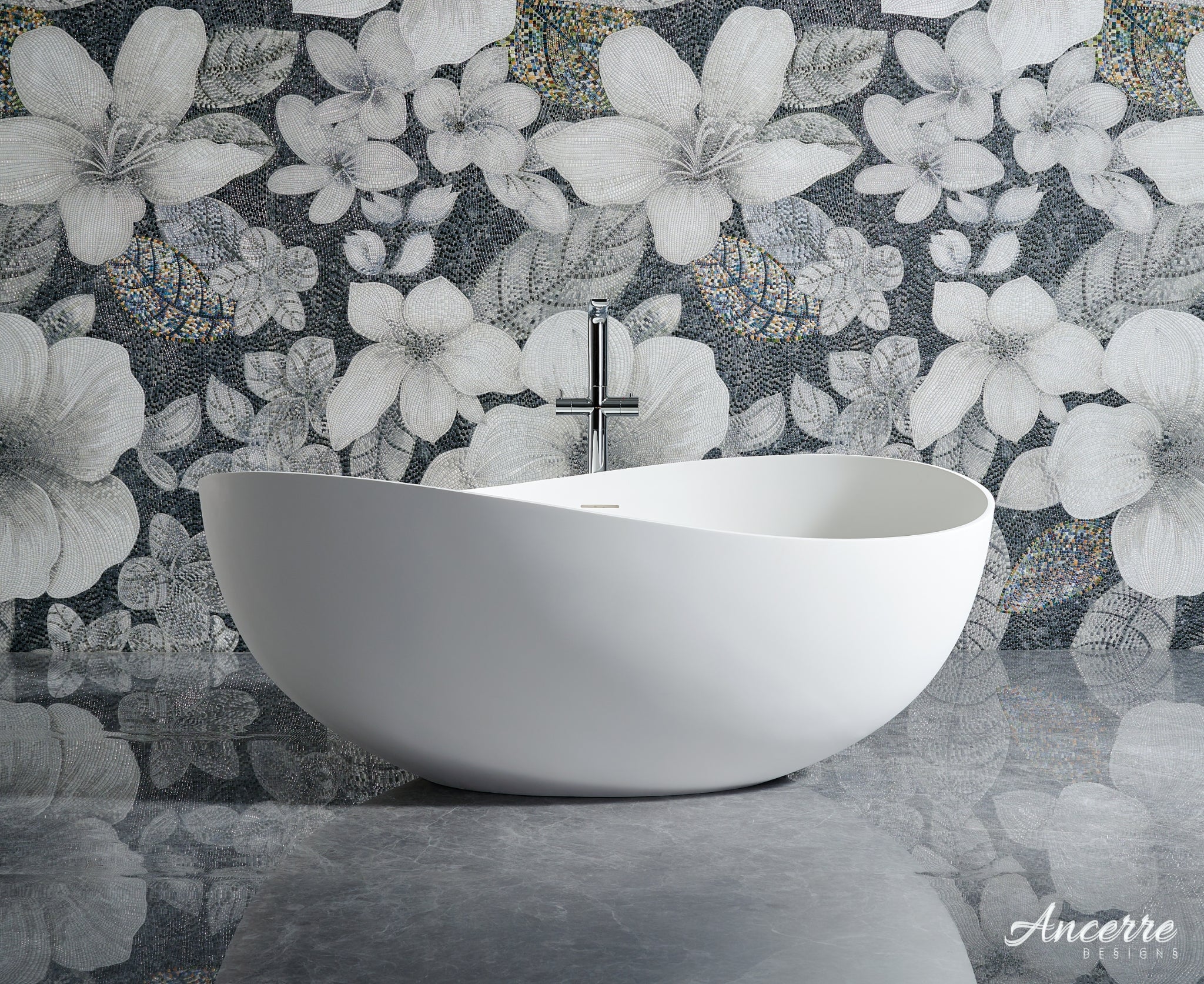 Contoure Freestanding Solid Surface Bathtub by Ancerre Designs