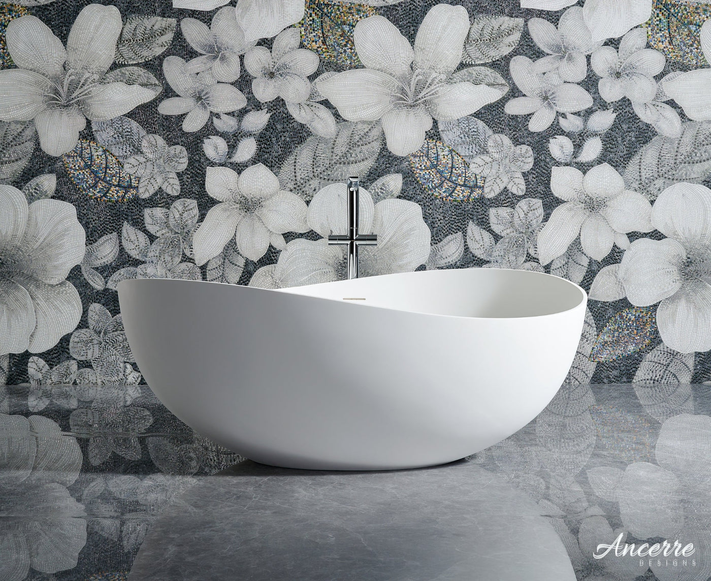 Contoure Freestanding Solid Surface Bathtub by Ancerre Designs