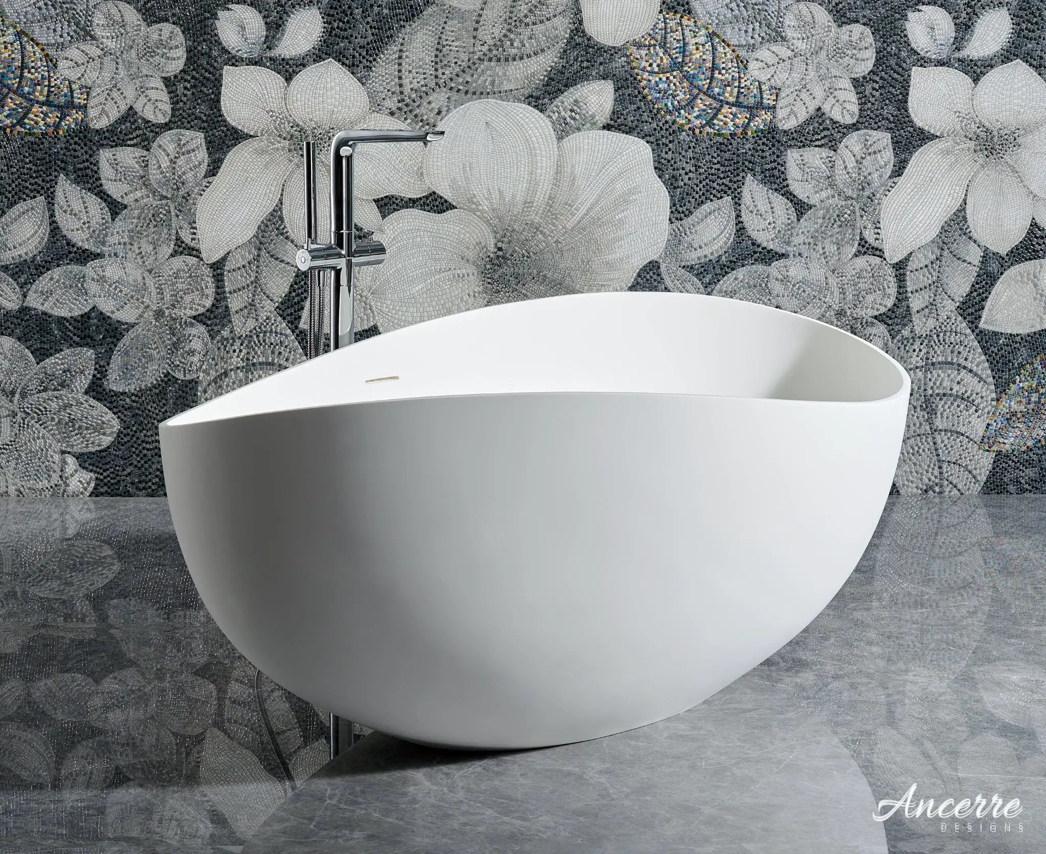 Contoure Freestanding Solid Surface Bathtub by Ancerre Designs