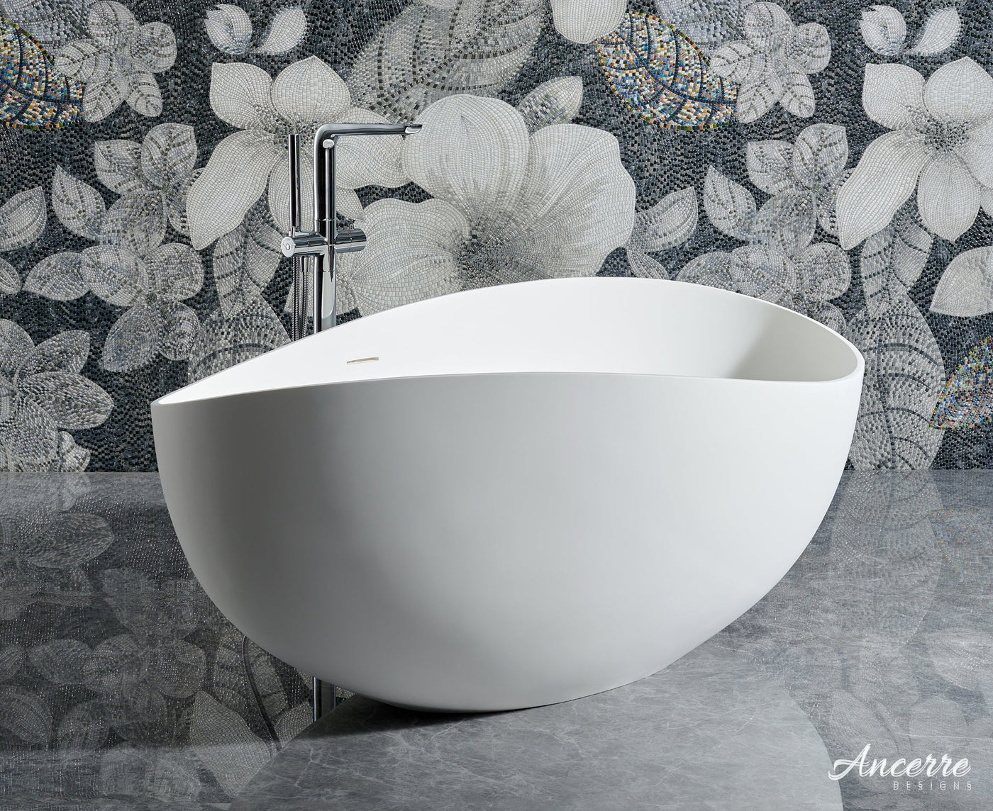 Contoure Freestanding Solid Surface Bathtub by Ancerre Designs