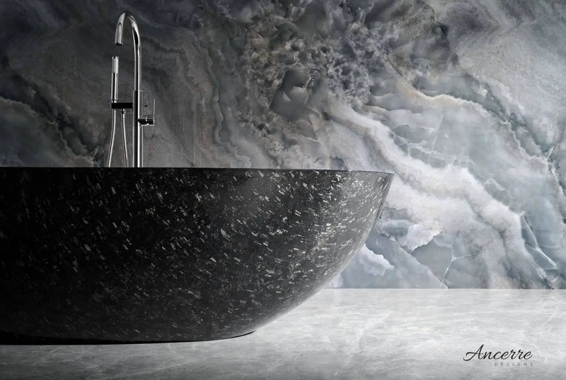 Anjuna 67" Freestanding Forged Carbon Fiber Bathtub by Ancerre Designs