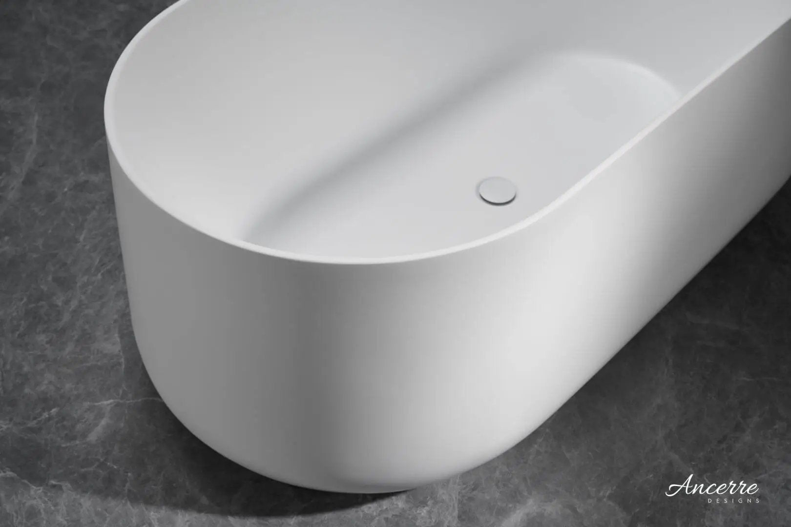 Cossue 61" Freestanding Acrylic Bathtub in White by Ancerre Designs