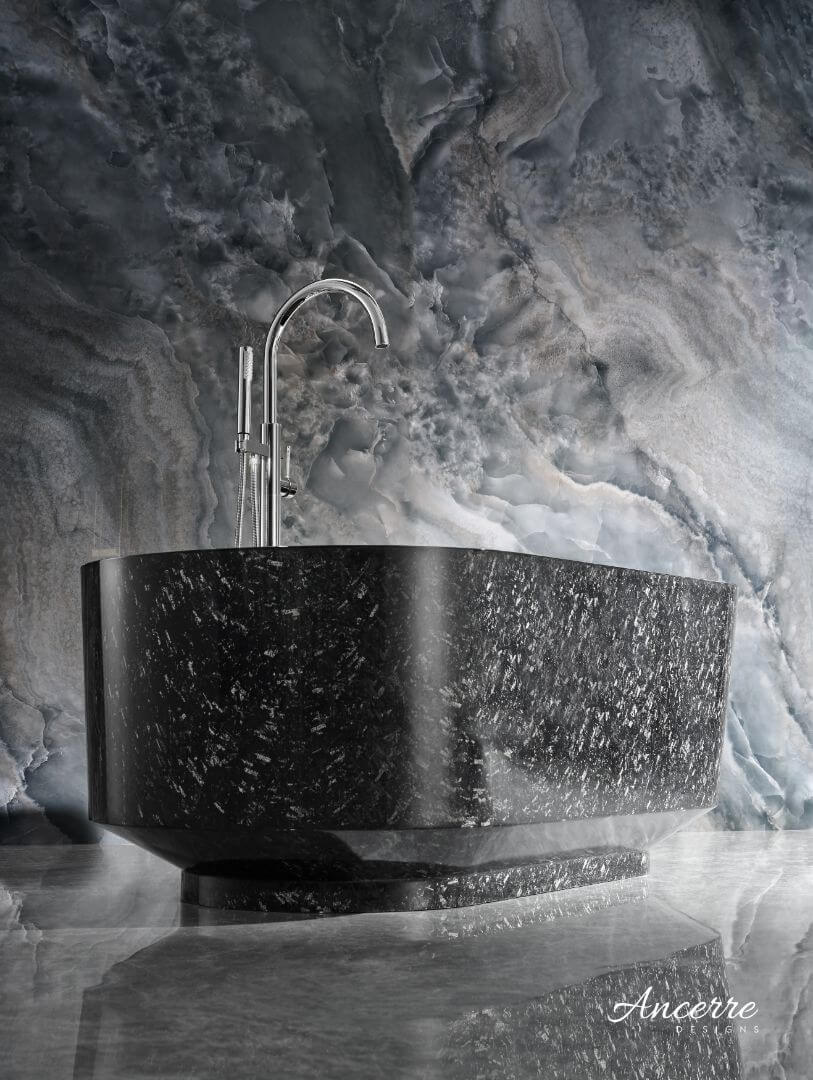 Coesistere 67" Freestanding Forged Carbon Fiber Bathtub by Ancerre Designs