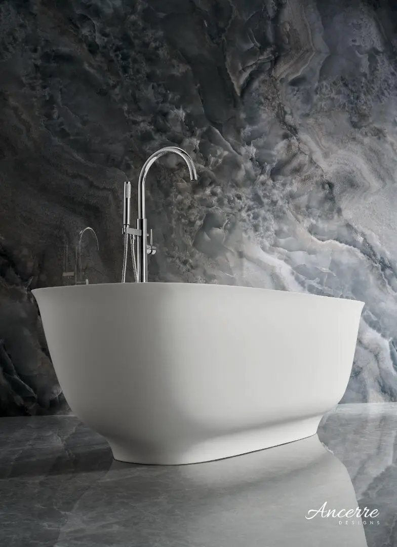 Fiore Freestanding Solid Surface Bathtub by Ancerre Designs