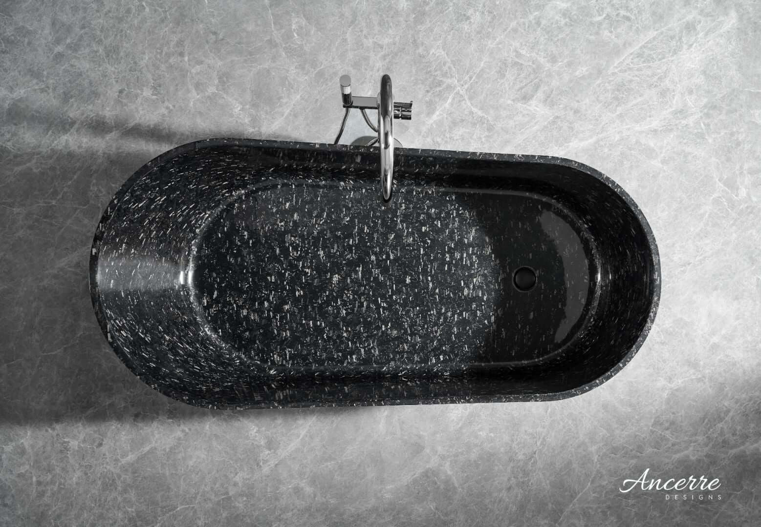 Coesistere 67" Freestanding Forged Carbon Fiber Bathtub by Ancerre Designs