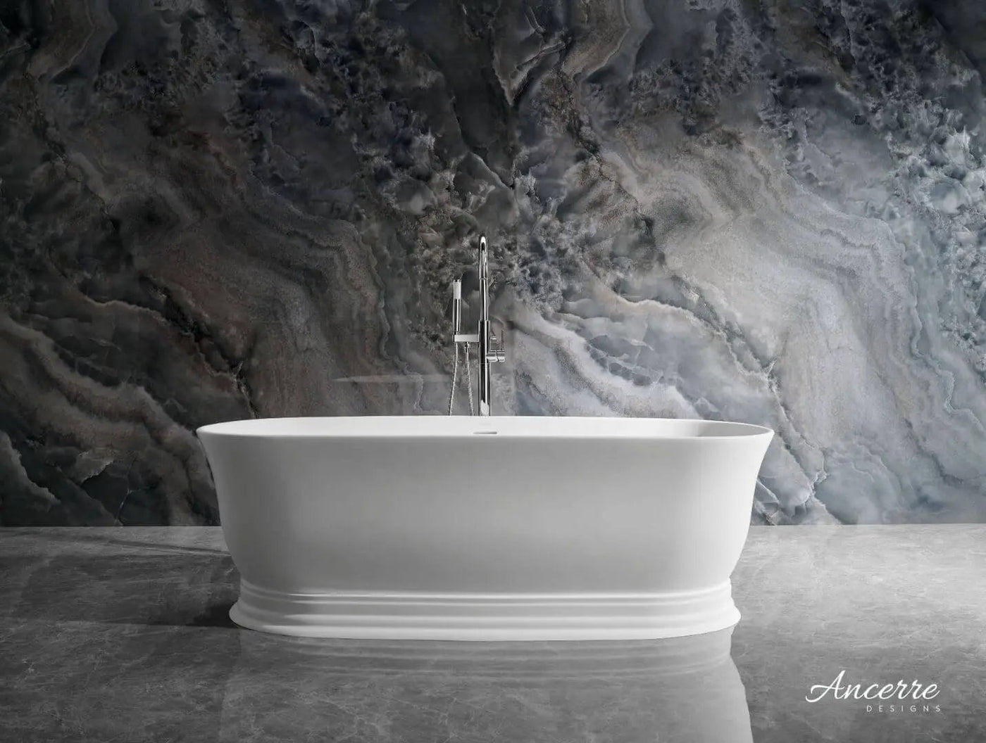 Heritage Freestanding Solid Surface Bathtub by Ancerre Designs