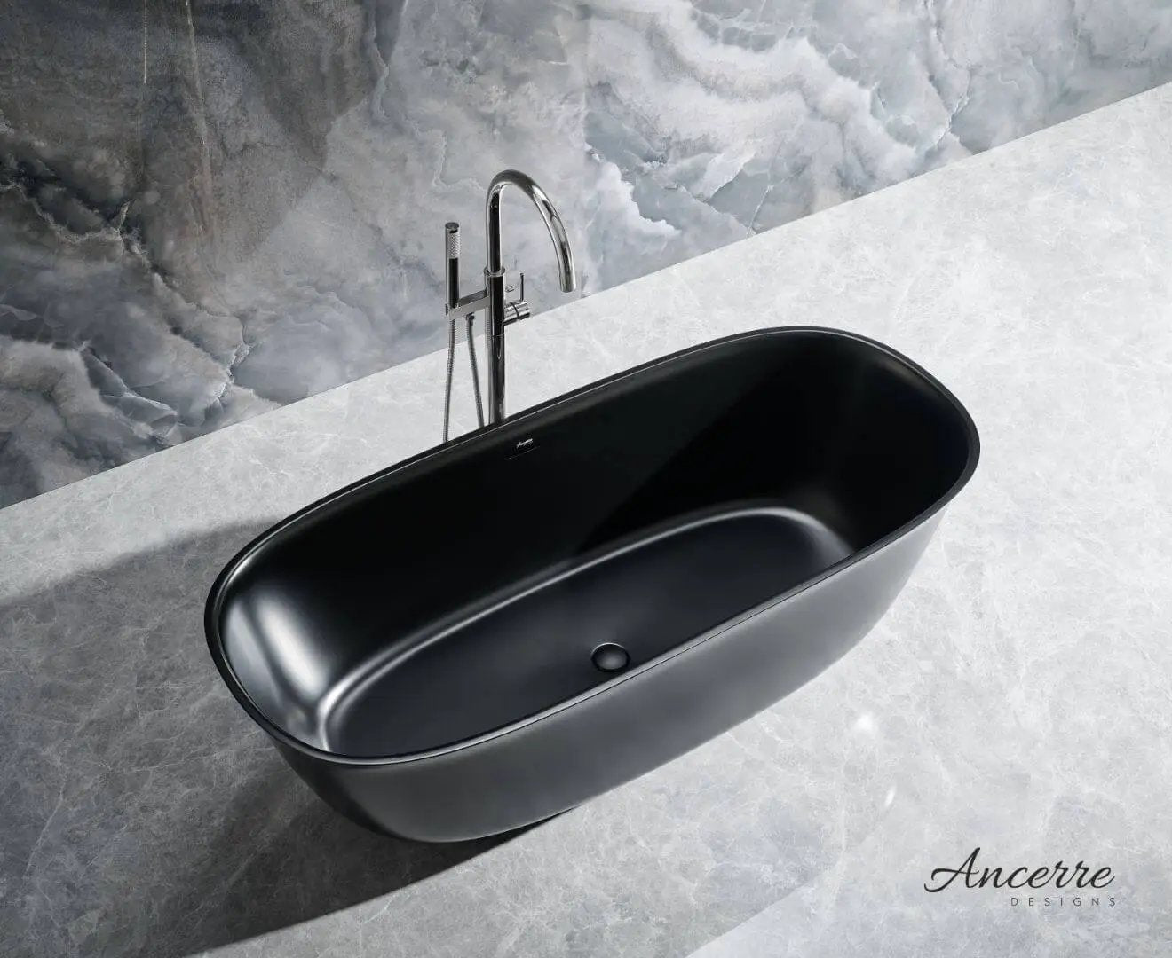 Fiore Freestanding Solid Surface Bathtub by Ancerre Designs