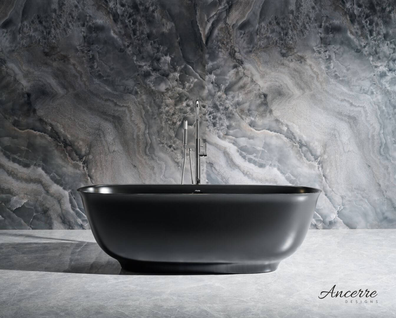 Fiore Freestanding Solid Surface Bathtub by Ancerre Designs