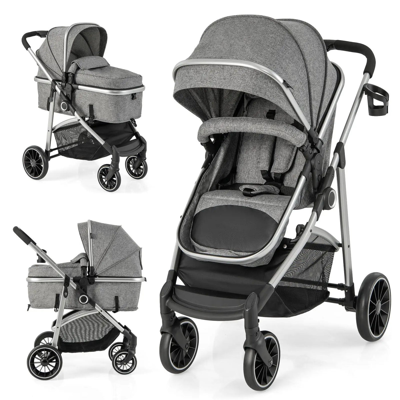 2-in-1 Convertible Baby Stroller with Reversible Seat by DirectDeals