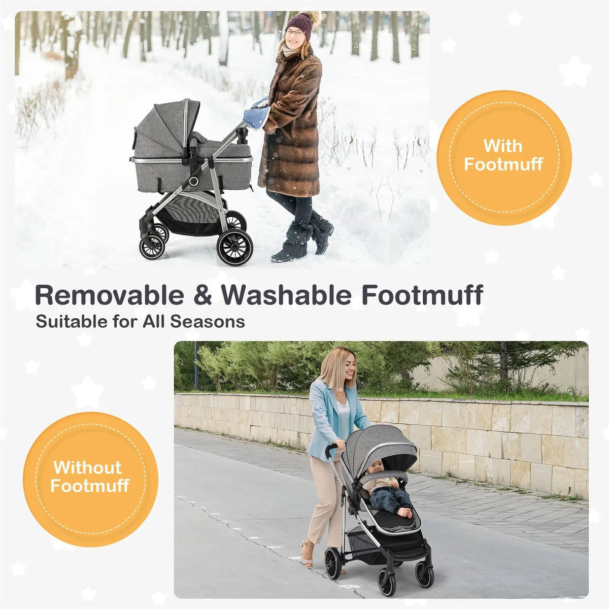 2-in-1 Convertible Baby Stroller with Reversible Seat by DirectDeals