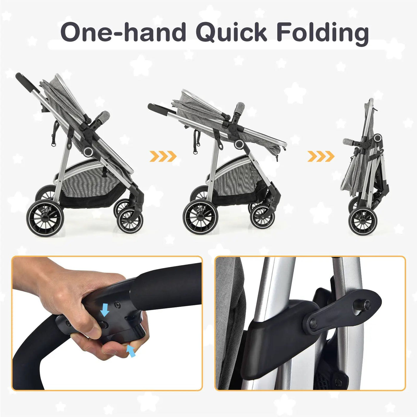 2-in-1 Convertible Baby Stroller with Reversible Seat by DirectDeals