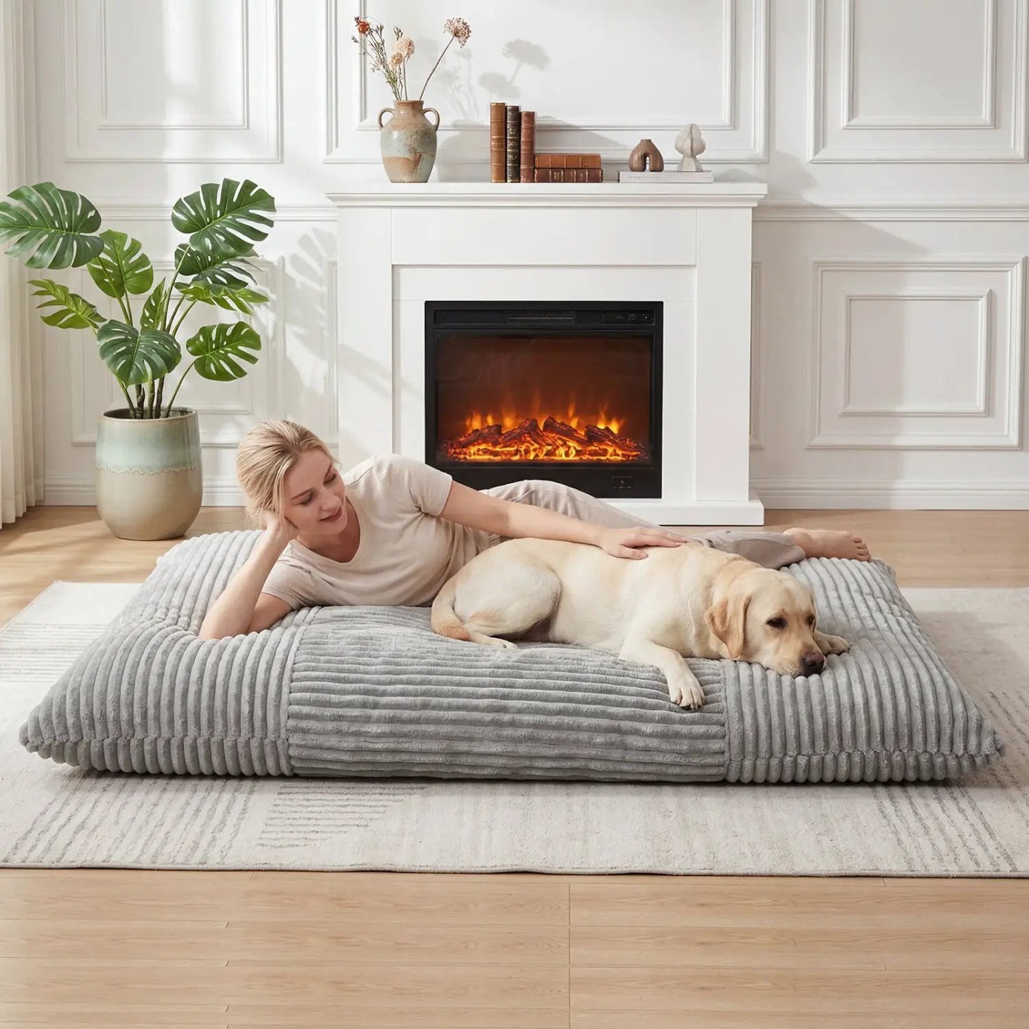 Convertible Bean Bag Floor Sofa with Washable Corduroy Cover by DirectDeals