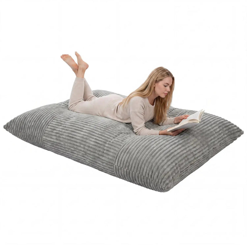 Convertible Bean Bag Floor Sofa with Washable Corduroy Cover by DirectDeals