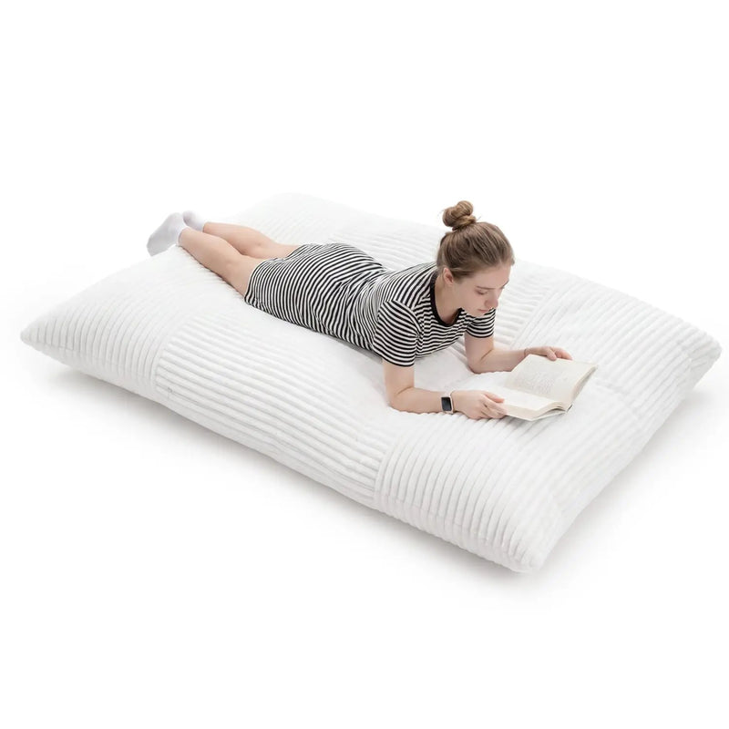 Convertible Bean Bag Floor Sofa with Washable Corduroy Cover by DirectDeals