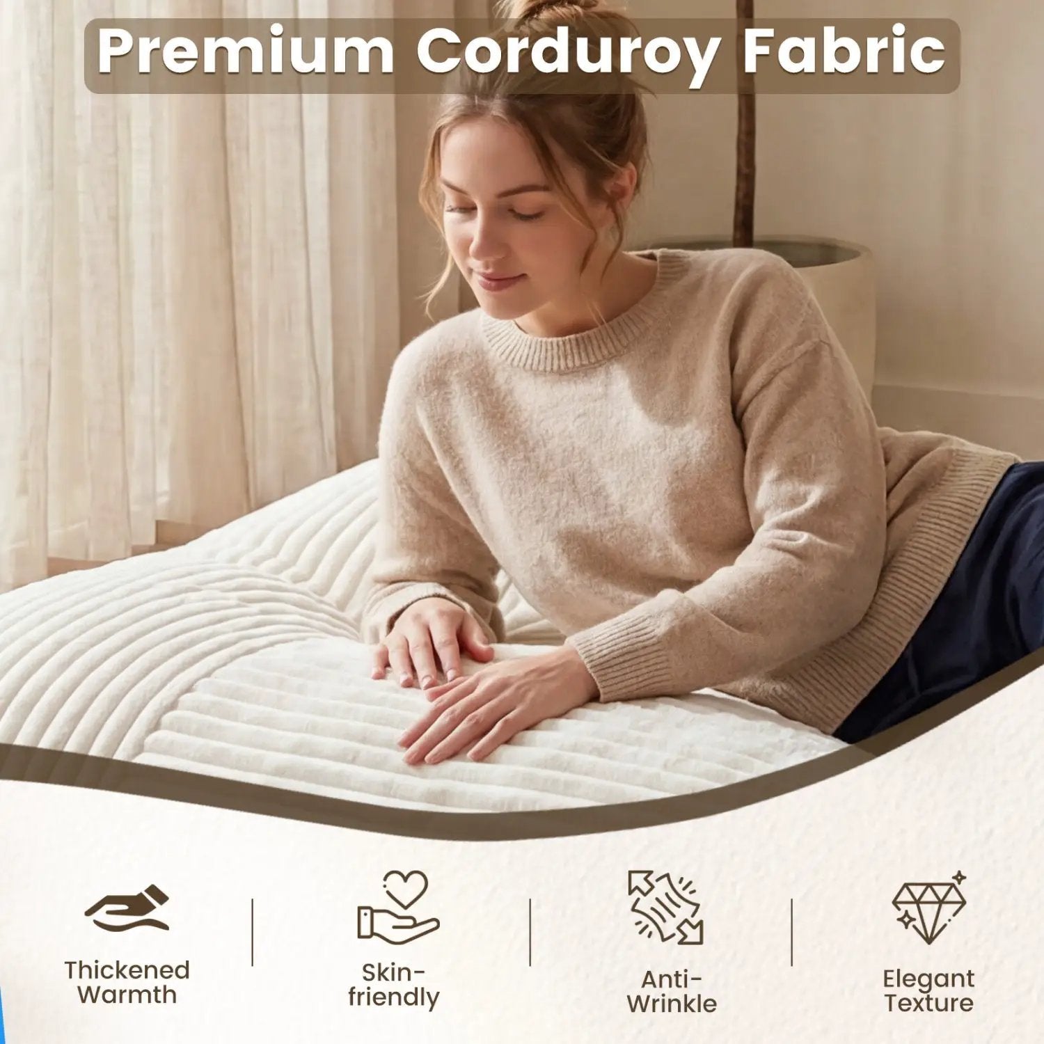 Convertible Bean Bag Floor Sofa with Washable Corduroy Cover by DirectDeals