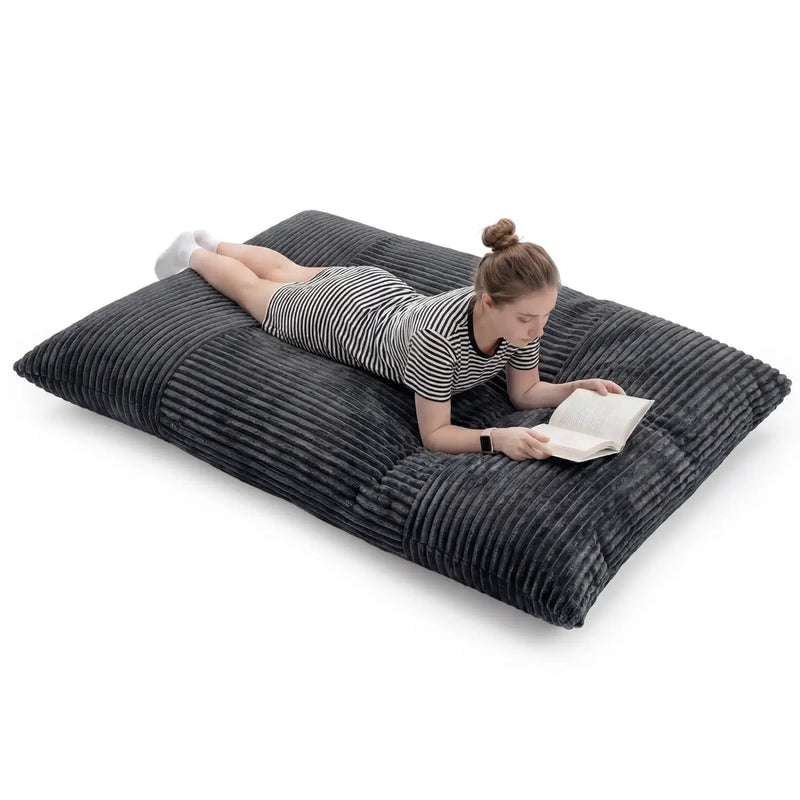 Convertible Bean Bag Floor Sofa with Washable Corduroy Cover by DirectDeals