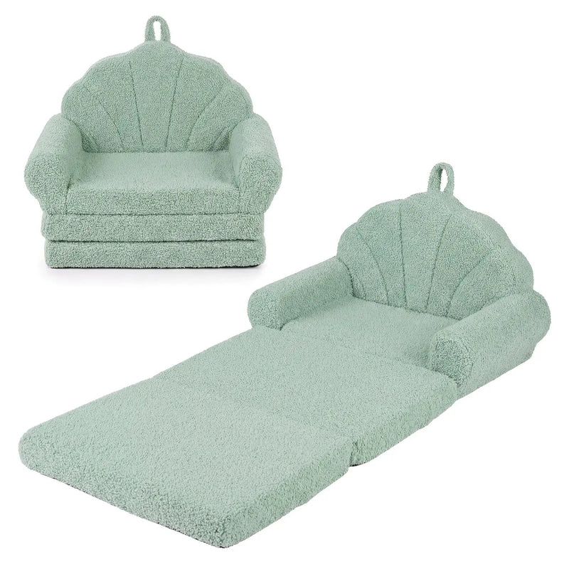 Convertible Kids Sofa 2-in-1 Fold out Toddler Couch Chair by DirectDeals