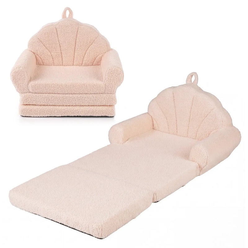 Convertible Kids Sofa 2-in-1 Fold out Toddler Couch Chair by DirectDeals