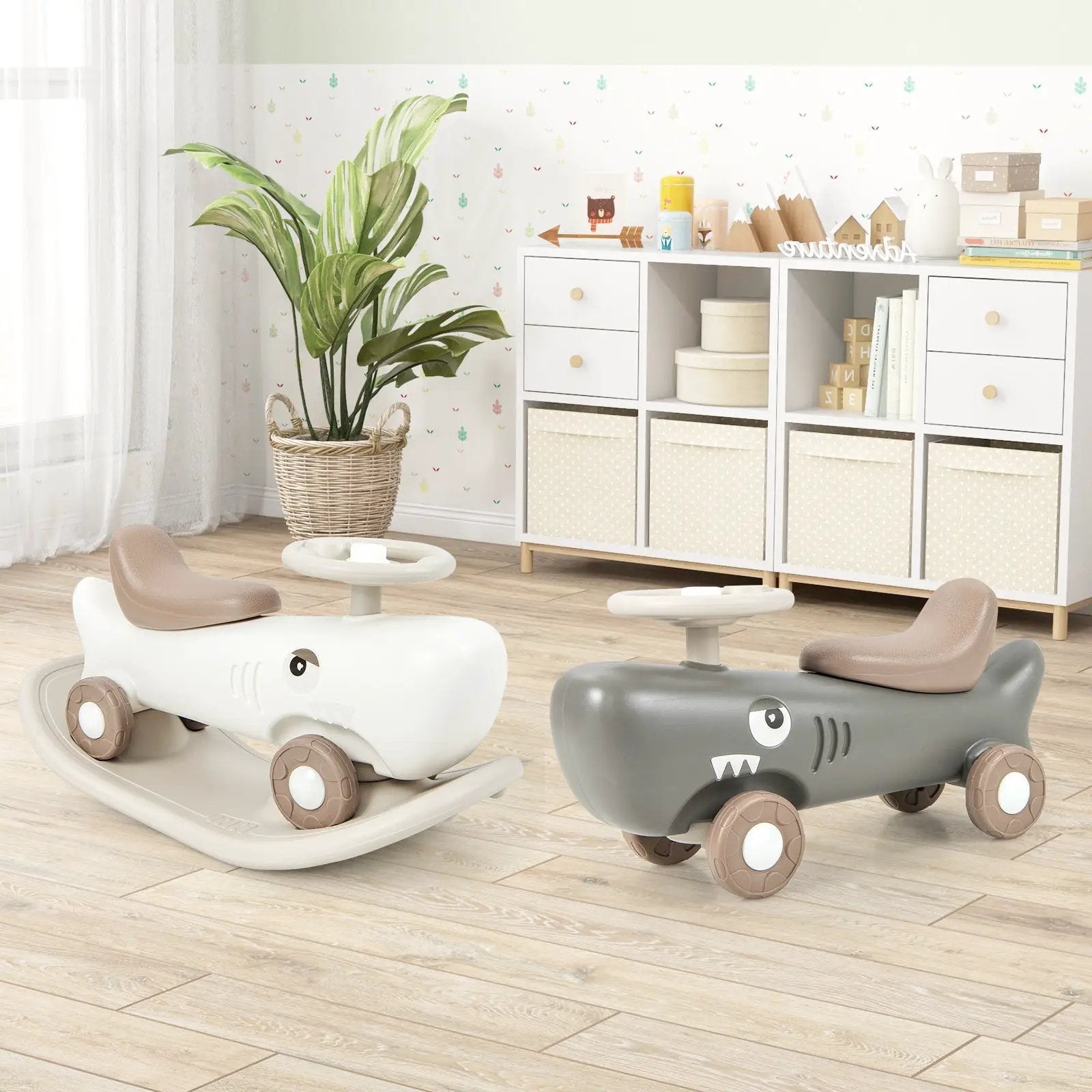 Convertible Rocking Horse and Sliding Car with Detachable Balance Board by DirectDeals