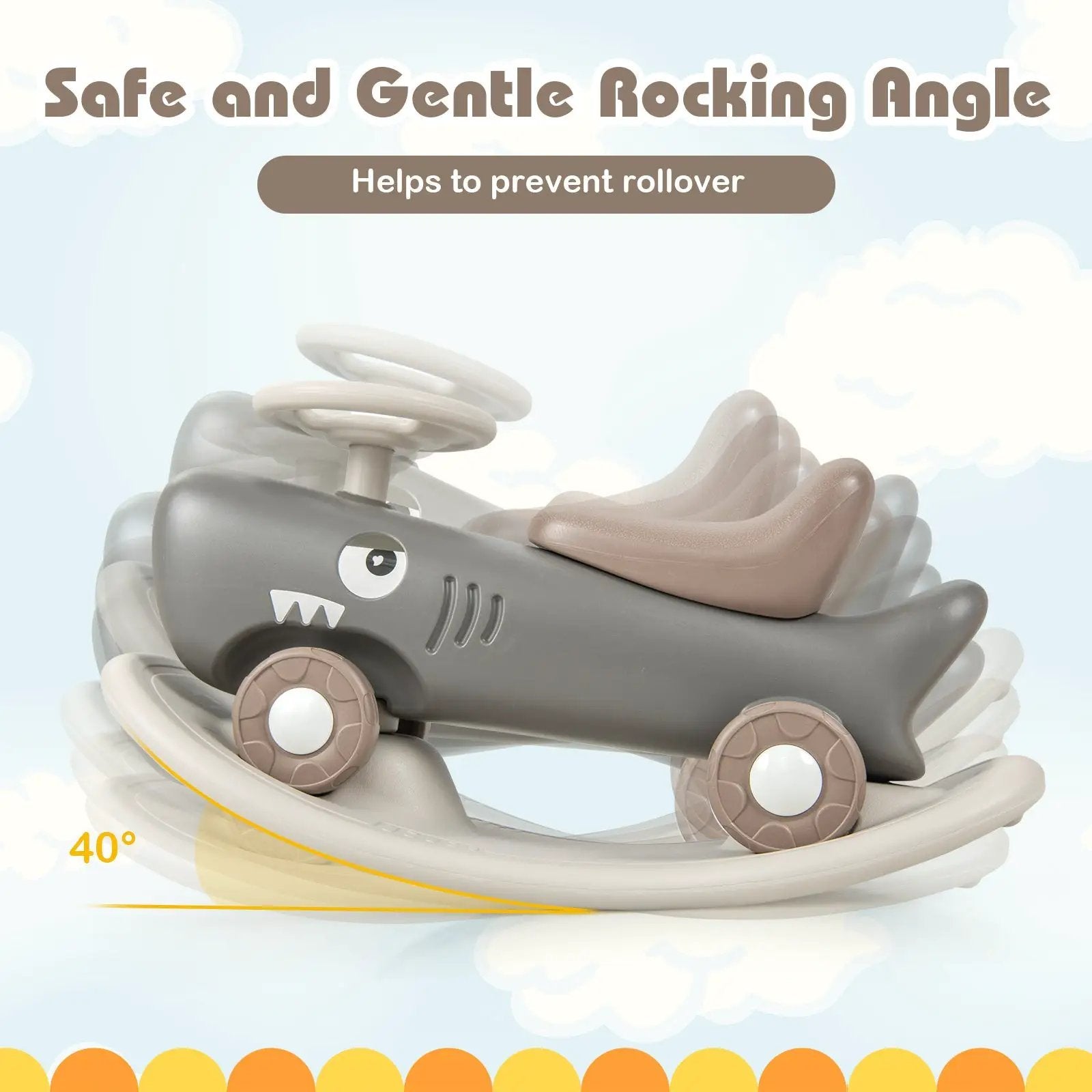 Convertible Rocking Horse and Sliding Car with Detachable Balance Board by DirectDeals
