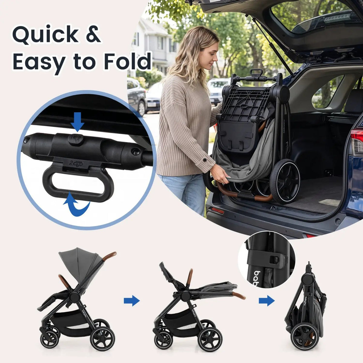 Convertible Baby Stroller with Car Seat Adapters by DirectDeals