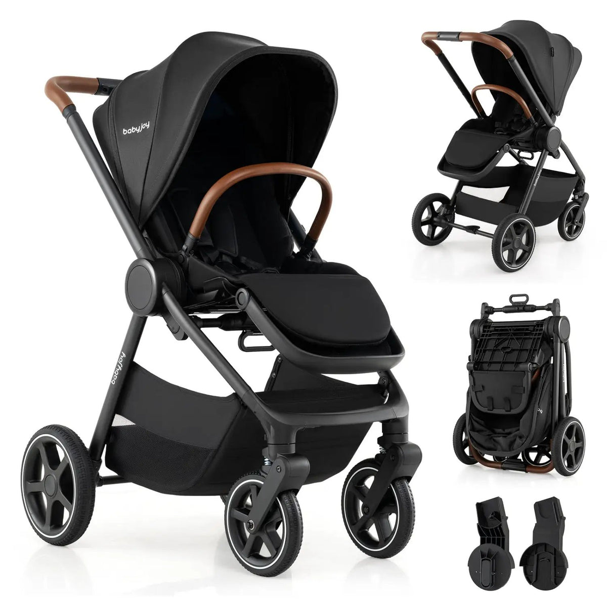 Convertible Baby Stroller with Car Seat Adapters by DirectDeals