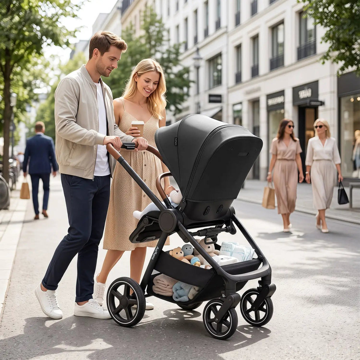 Convertible Baby Stroller with Car Seat Adapters by DirectDeals