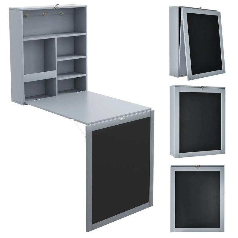 Convertible Wall Mounted Table with A Chalkboard by DirectDeals