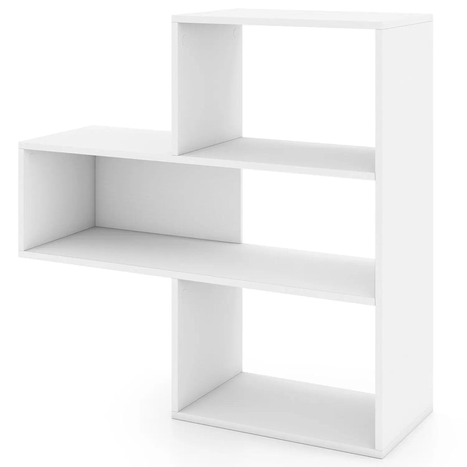 Convex Bookshelf with 3 Open Shelves and Anti-Tip Device by DirectDeals