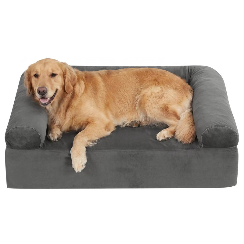 Cooling Gel Memory Foam Dog Bed for Medium Dogs with Washable Cover by DirectDeals