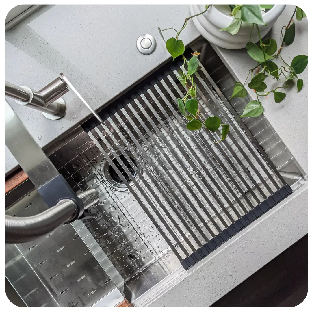 Zeek 27 x 19 Inch Undermount / Drop-In Workstation Kitchen Sink 16G Stainless Steel ZH-LD27 by ZEEK