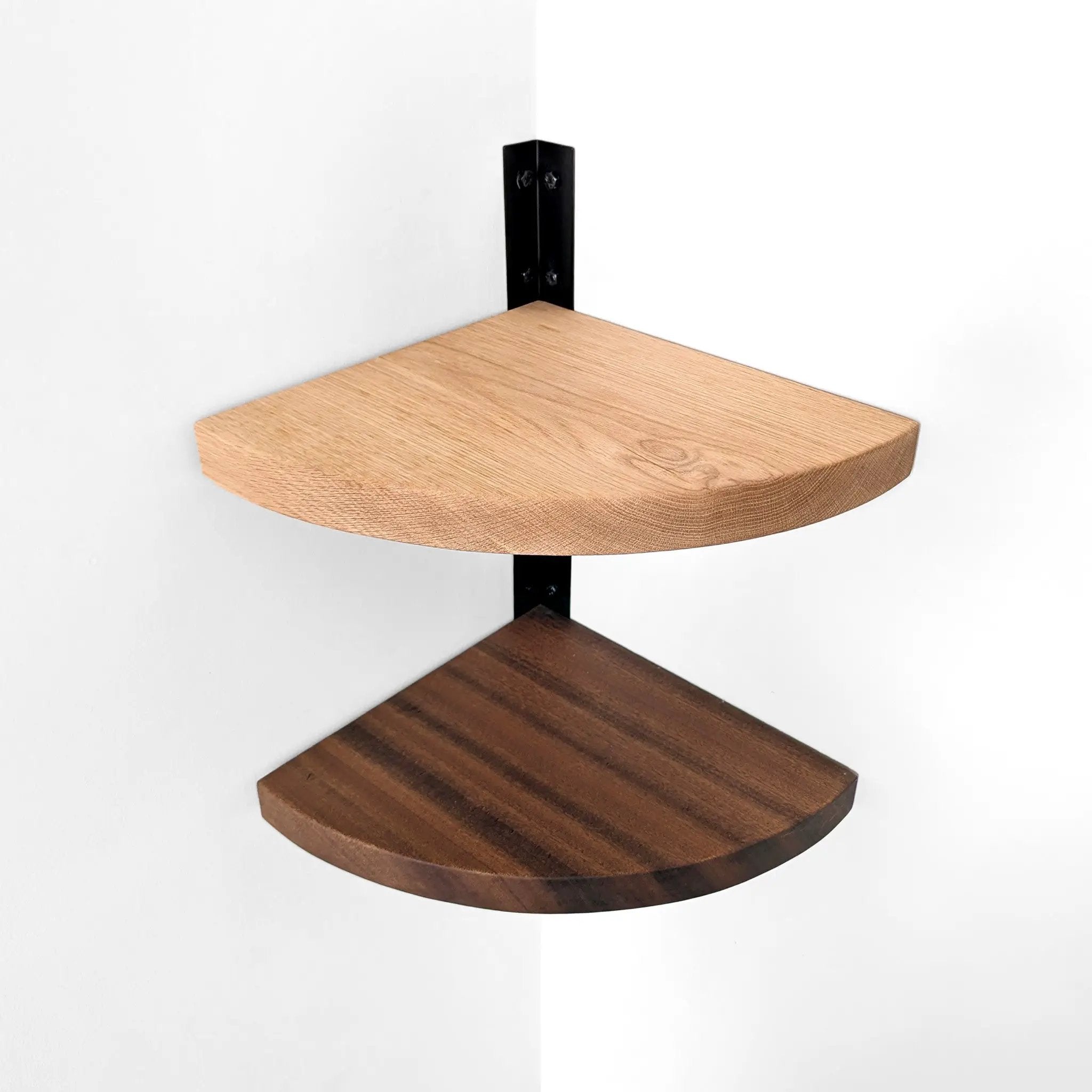 Corner Shelf with Visible Bracket by NookWoodworking