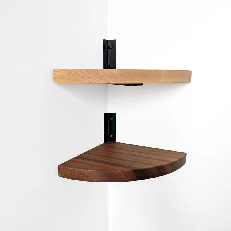 Corner Shelf with Visible Bracket by NookWoodworking