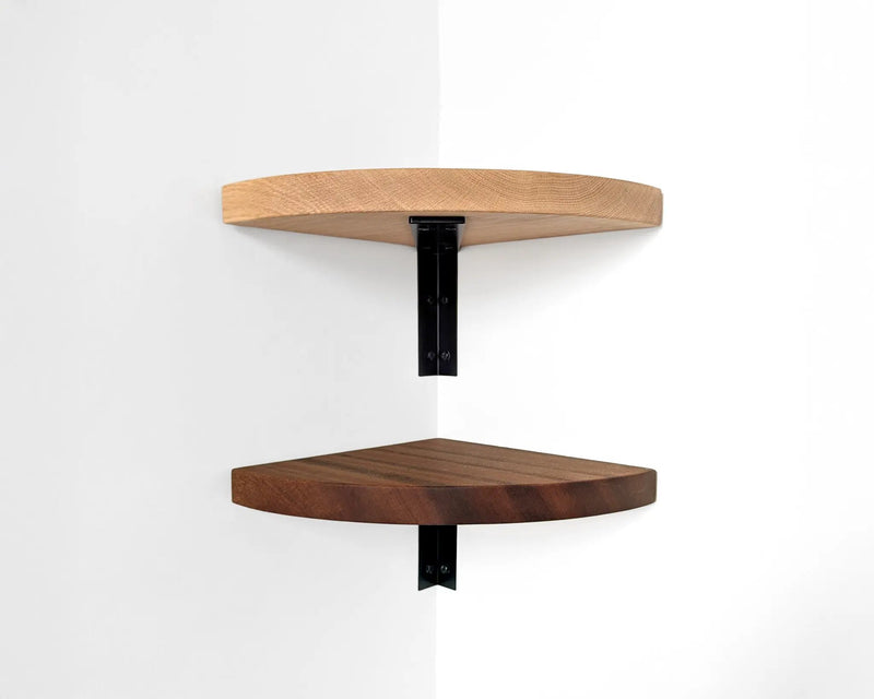 Corner Shelf with Visible Bracket by NookWoodworking