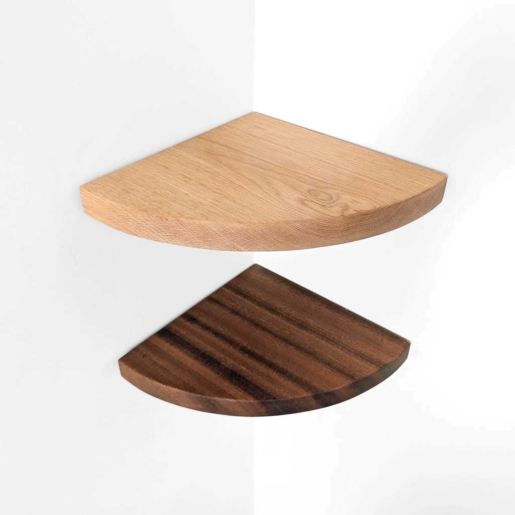 Corner Shelf with Visible Bracket by NookWoodworking